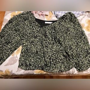 Green floral ASTR top